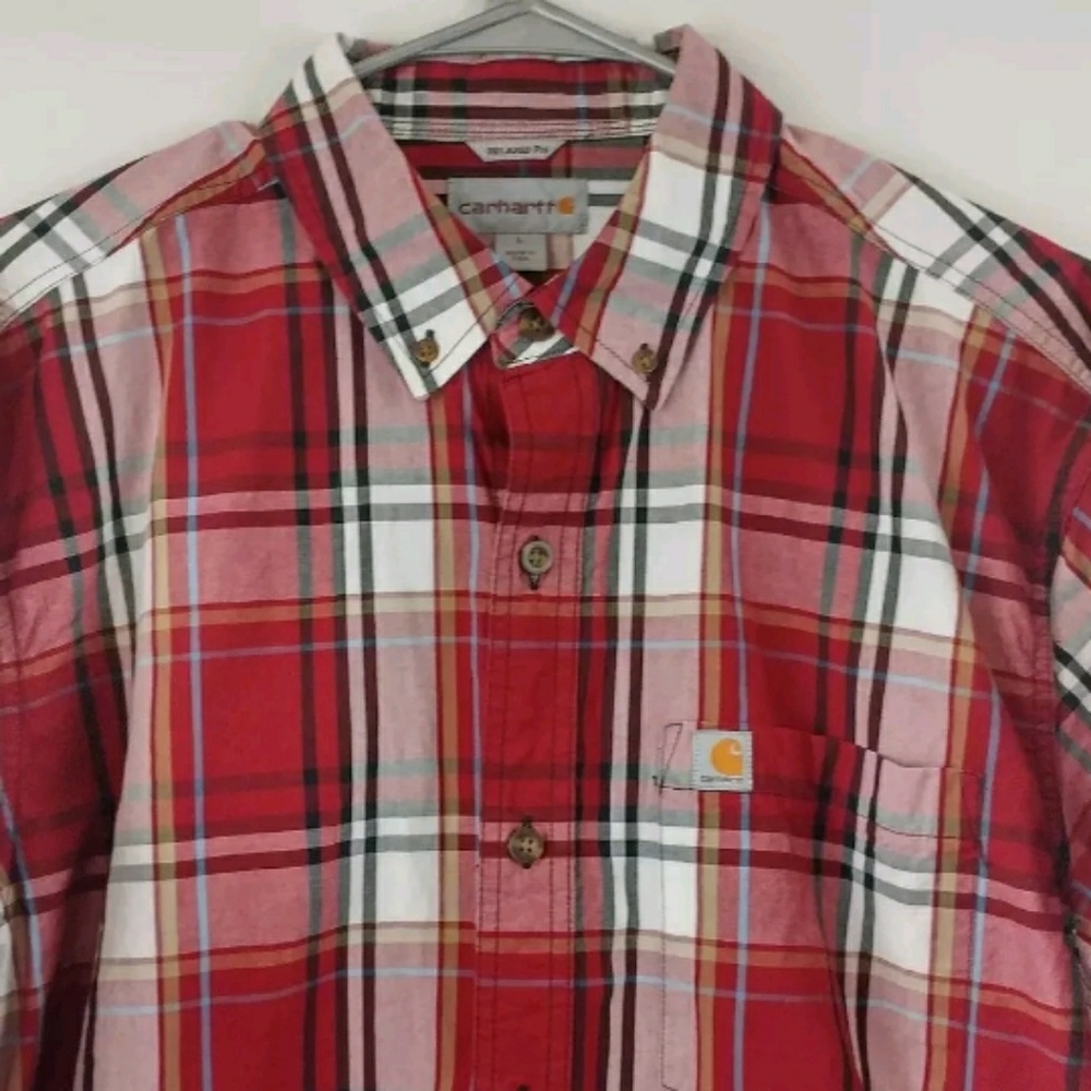 Men's Carhartt Large Relaxed Fit Plaid Cotton